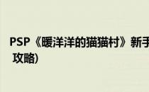 PSP《暖洋洋的猫猫村》新手上路初始攻略(暖洋洋的猫猫村 攻略)