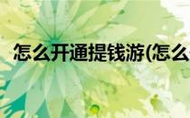怎么开通提钱游(怎么开通提钱游pIus额度)