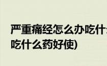 严重痛经怎么办吃什么药好(严重痛经怎么办,吃什么药好使)