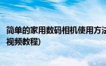 简单的家用数码相机使用方法(简单的家用数码相机使用方法视频教程)
