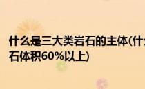 什么是三大类岩石的主体(什么是三大类岩石的主体占地壳岩石体积60%以上)