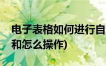 电子表格如何进行自动求和(电子表格自动求和怎么操作)