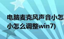电脑麦克风声音小怎么调整(电脑麦克风声音小怎么调整win7)