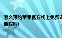 怎么预约苹果官方线上免费课程(怎么预约苹果官方线上免费课程呢)