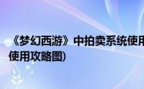 《梦幻西游》中拍卖系统使用攻略(《梦幻西游》中拍卖系统使用攻略图)