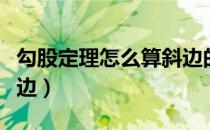 勾股定理怎么算斜边的高（勾股定理怎么算斜边）