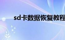 sd卡数据恢复教程（sd卡数据恢复）