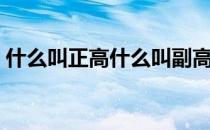 什么叫正高什么叫副高（正高副高什么意思）