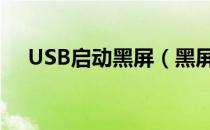 USB启动黑屏（黑屏强制打开usb调试）
