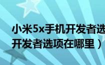 小米5x手机开发者选项在哪里打开（小米5x开发者选项在哪里）