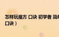 怎样玩魔方 口诀 初学者 简单易学 六面（如何玩魔方6个面口诀）