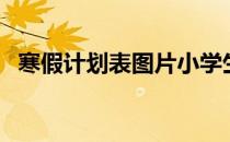 寒假计划表图片小学生（寒假计划表图片）