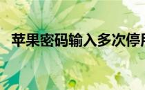 苹果密码输入多次停用怎么办（苹果密码）