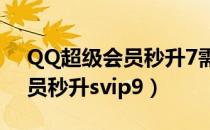 QQ超级会员秒升7需要多少钱?（qq超级会员秒升svip9）