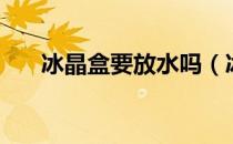 冰晶盒要放水吗（冰晶盒需要加水吗）