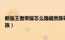 新版王者荣耀怎么隐藏贵族等级（新版王者荣耀怎么隐藏贵族）