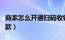 商家怎么开通扫码收钱（个人开通商家扫码收款）