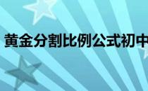 黄金分割比例公式初中（黄金分割比例公式）