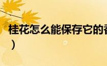 桂花怎么能保存它的香味（桂花怎么保存香味）
