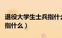 退役大学生士兵指什么意思（退役大学生士兵指什么）