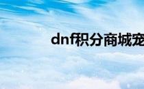 dnf积分商城宠物（dnf积分）