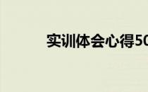 实训体会心得50字（实习体会）