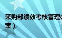 采购部绩效考核管理办法（采购部绩效考核方案）