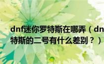 dnf迷你罗特斯在哪弄（dnf请问迷你罗特斯一号和迷你罗特斯的二号有什么差别？）