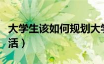 大学生该如何规划大学生活（如何规划大学生活）