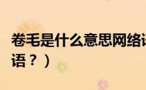 卷毛是什么意思网络语（卷毛是什么意思网络语？）