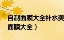 自制面膜大全补水美白 去皱紧致皮肤（自制面膜大全）