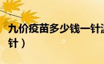 九价疫苗多少钱一针温州（九价疫苗多少钱一针）