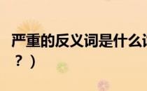 严重的反义词是什么词（严重的反义词是什么？）