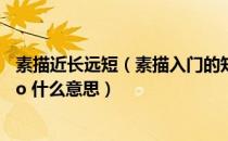素描近长远短（素描入门的知识中说 ldquo 近大远小 rdquo 什么意思）