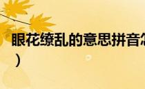 眼花缭乱的意思拼音怎么写（眼花缭乱的意思）