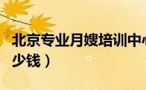 北京专业月嫂培训中心价格（北京月嫂培训多少钱）
