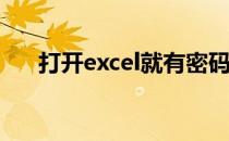 打开excel就有密码保护,忘记了怎么办