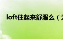 loft住起来舒服么（为什么loft不能久住）