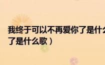 我终于可以不再爱你了是什么歌表达（我终于可以不再爱你了是什么歌）