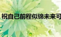 祝自己前程似锦未来可期（祝自己前程似锦）