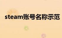 steam账号名称示范（steam账号名称填）