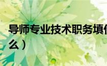 导师专业技术职务填什么（导师职称一般填什么）