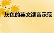 灰色的英文读音示范（灰色的英文怎么读）