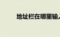 地址栏在哪里输入（地址栏在哪）