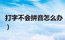 打字不会拼音怎么办（我不会拼音打字怎么学）