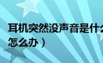 耳机突然没声音是什么原因（耳机突然没声音怎么办）