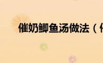 催奶鲫鱼汤做法（催奶鲫鱼汤的做法）