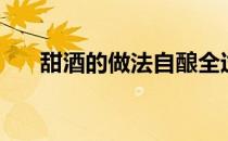 甜酒的做法自酿全过程（甜酒的做法）