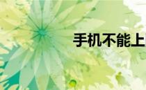 手机不能上网怎么回事
