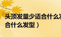 头顶发量少适合什么发型编发（头顶发量少适合什么发型）